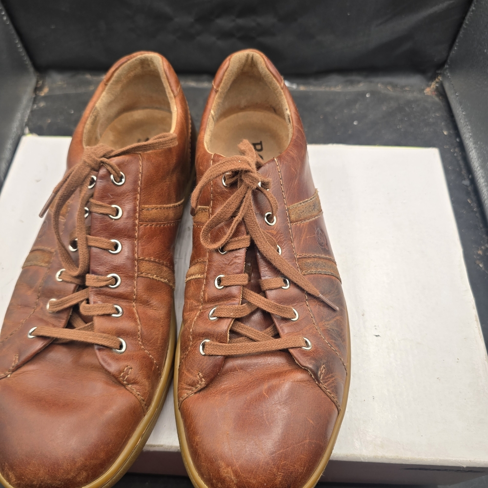 Born Men's Brown Leather Lace-Up‎ Sneakers